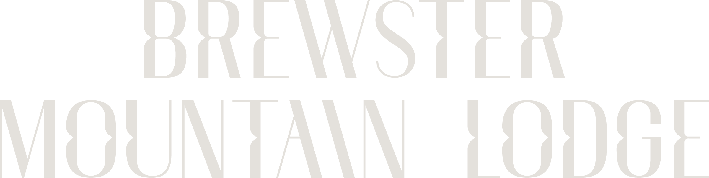 Brewster Mountain Lodge logo, a boutique hotel in downtown Banff