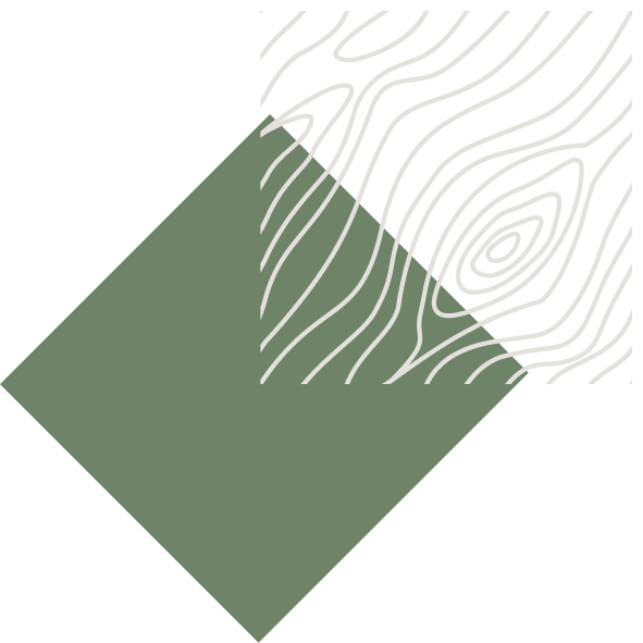 Green woodgrain graphic inspired by the natural textures of the Canadian Rockies